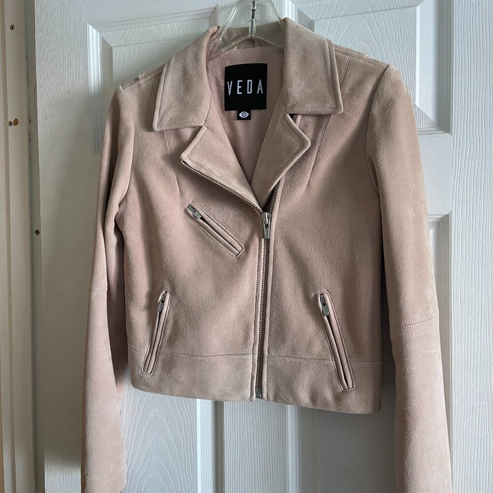 Veda Suede Wright Moto Biker Jacket